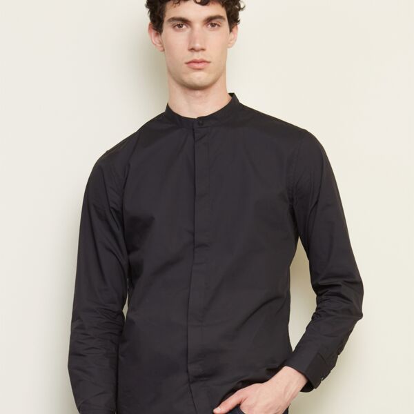 NEOBLU Bart Mao Collar Long Sleeve Poplin Shirt Thumbnail