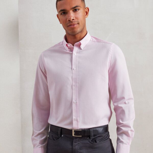 Cotton-rich Oxford stripes shirt Thumbnail