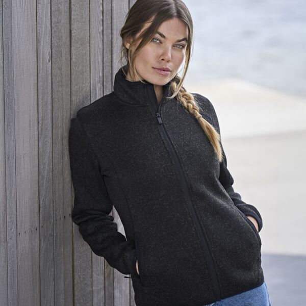 Tee Jays Ladies Knitted Outdoor Fleece Jacket Thumbnail